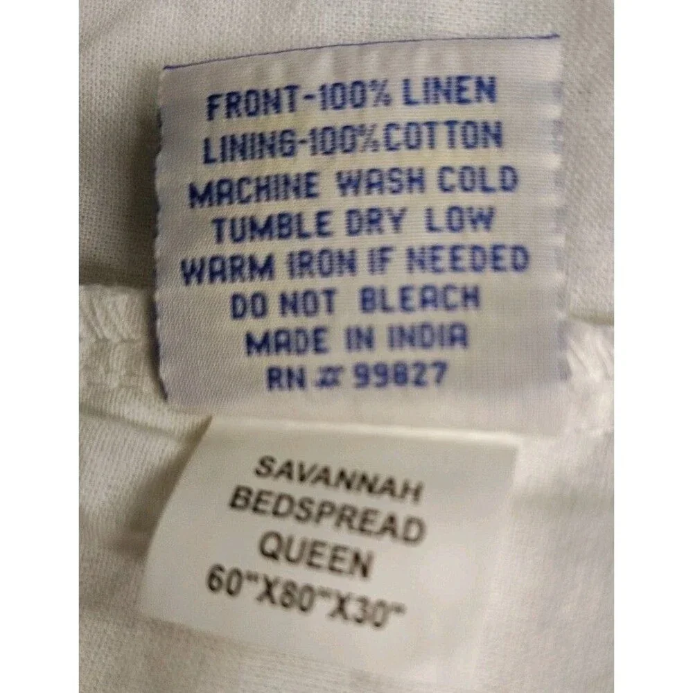 New Pine Cone Hill Twin Bedspread & Euro Sham Savannah Linen Gauze